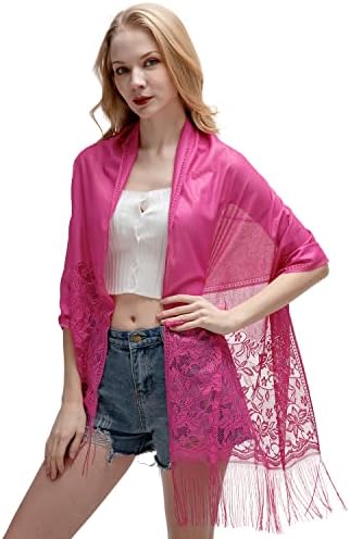 RIIQIICHY Ladies Scarf Lace Scarf Pashmina Shawls and Wraps for Women Scarfs for Women Wedding