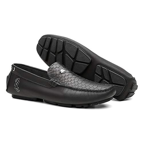 Mocassim Masculino Em Couro Legitimo Cor:Preto;Tamanho:41