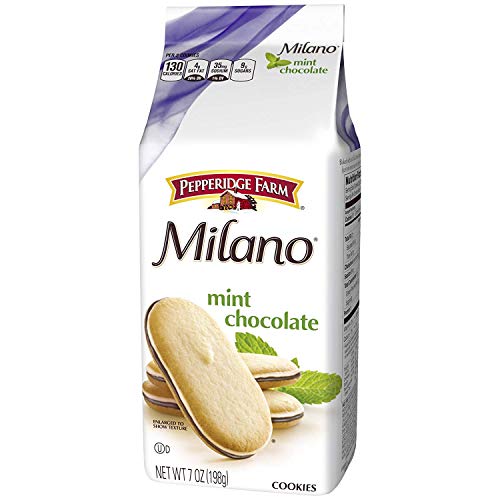 Pepperidge Farm Milano Mint Chocolate Cookies, 7 OZ Bag (15 Cookies)