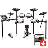 Donner DED-300X Electronic Drum Set, Electric Drum Kit with 10' Quiet Mesh Drum Pad, 12' Crash Cymbals, 100 Kits, 900+ Sounds and 50 Demo Songs, Sticks, USB MIDI, DONNER PLAY app (5 Pads, 4 Cymbals)