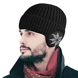 Sghtil Strickmütze mit Ohrenschutz, Mütze mit Ohrenklappen - Weiche Strickmütze Warm Strickmütze...