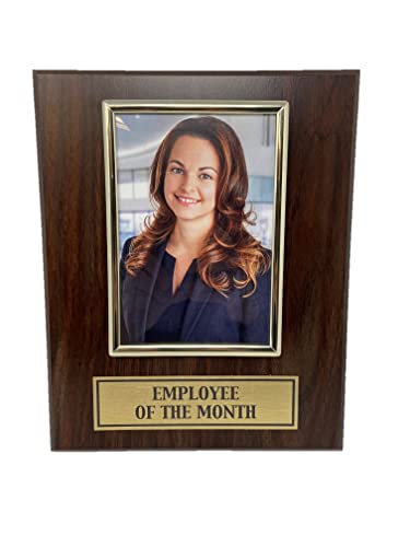 Trophy Hut Employee Of The Month Award Plaque. Custom 8"X10" Picture Plaque Holds A 4"X6" Photo. Employee Appreciation Award #TOP1