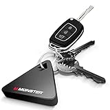 Monster Bluetooth Security and Anti-Loss Tracker, Clips to Anything, Anti-Theft Device, Portable, Location Monitor, Downloadable App for Your Phone Or Tablet, Track from Up to 75 Feet Away