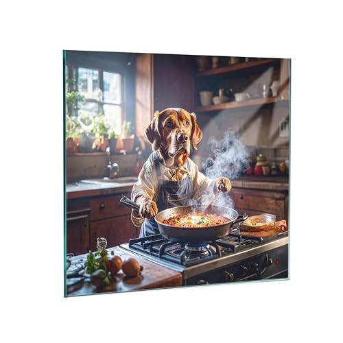 Plaque de recouvrement pour cuisinière, en verre trempé, planche à découper et plaque vitrocéramique, 1 pièce, 60 x 52 cm, hygiénique et antidérapante, protection pour induction, chien à vapeur en