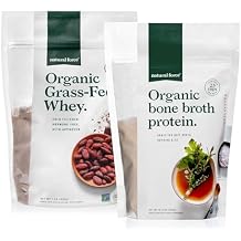 Natural Force Whey Protein Powder Chocolate, 1 LB Pure Organic Bone Broth Protein Powder Unflavored, 10.8 oz