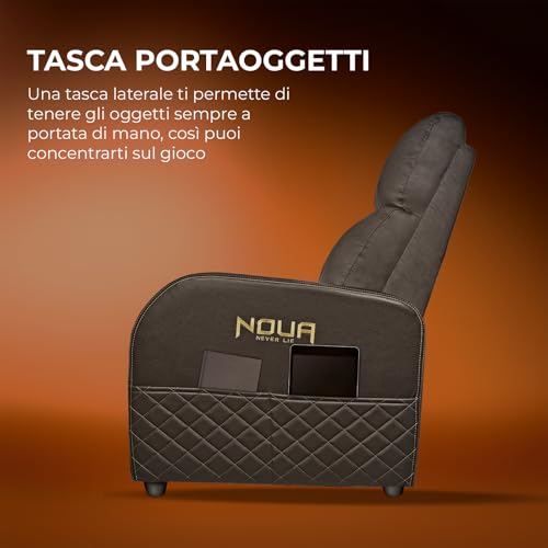 Ares Royal Gold Poltrona Gaming, Sedia da Gioco con Poggiapiedi, Schienale Regolabile e Poggiatesta, Nero e Oro - Sedia gaming - Immagine 5