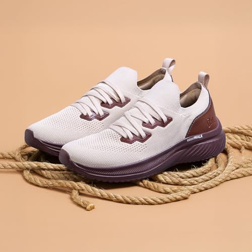 Image of Neeman's Ease Walk Snug Sneakers for Men | Breathable Knit, Stretchable Fit & Cushioned Comfort for Everyday Walking