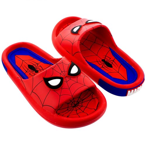 Ground Up Spider-Man Webbed Mask Men's Slide Sandals