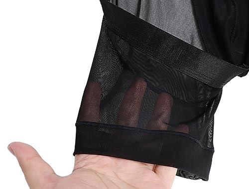 Men's Sexy Boxer Shorts See Through Thin Mesh Breathable Bikini Low Rise Pants Open Hip Cut Out Underwear4