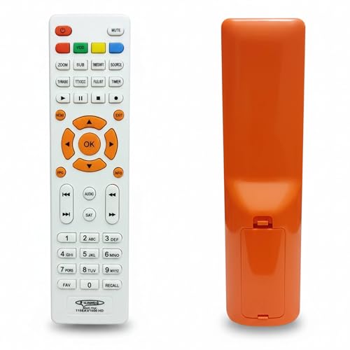REMOTE RECEIVER ANTI-BREAKAGE – Remote Control Unbreakable and Completely Safe for Kids, Works Stably with Various Types of Receivers Easy to Use, Available in Many Unique Colors (White Orange)