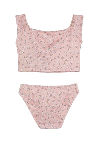 Image of Gottex Kids Ditsy Dream Off Shoulder Cap Sleeve Swim Set Chlorine Fade Resistant and Built-in UPF UV 50+ Protection