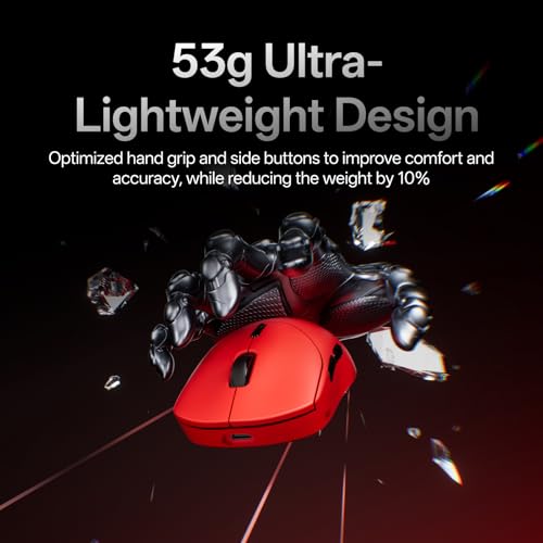 Image of Rapoo VT2 MAX Wireless Gaming Mouse, True 8K Wireless Polling Rate, 53g Lightweight, Up to 750 Hr Battery, Nordic nRF54L15 MCU, 120-Million Optical Switch, 10 Programmable Buttons, Macro Enabled