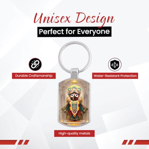 Image of Stylish Metal Keychains with Permanent Glossy Print - Inspirational Quotes & Spiritual Designs - Perfect Key chains for loved ones, Personal Use, Gifts & Return Gifts