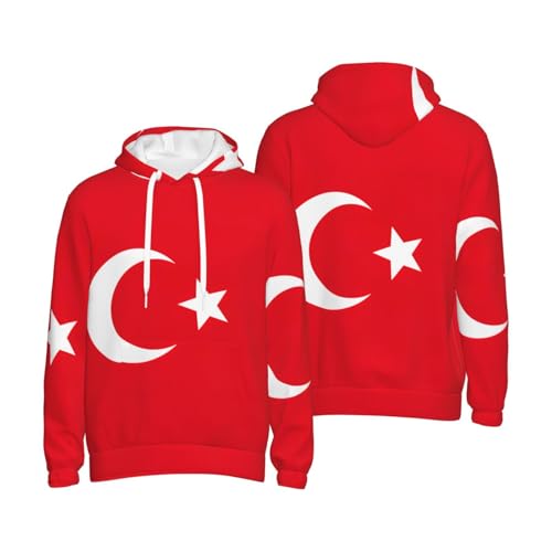 Sweat à capuche Turquie pour homme, pull à manches longues avec cordon de serrage confortable