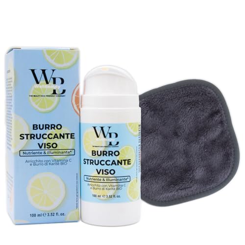 WELLBEAUTY Burro Struccante 100ml, Detergente Viso e Occhi, Airless, Olio Di Cocco per Pelli Sensibili