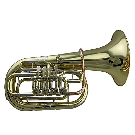 Bombardino Estudiante Medios Graves Giratorios Lacados En Oro (Tono De 4 Válvulas C/BB) Bombardino Principiantes