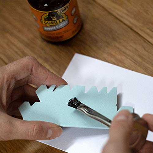 Gorilla Rubber Cement with Brush Applicator, Clear Glue, 4 Fluid Ounces (Pack of 2) - Easy to Use, Non-Wrinkling, Non-Yellowing - Image 7