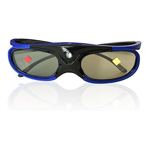 Longjoy 3D Glasses Ultra-Clear Lightweight Rechargeable Active Shutter Glasses for All 3D DLP-Link Projectors Cover