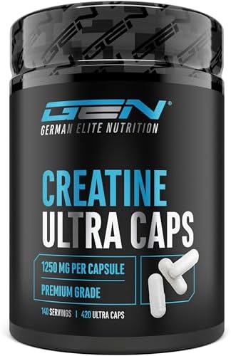 Creatine Ultra Caps - 420 capsule con 1250 mg ciascuna di creatin...