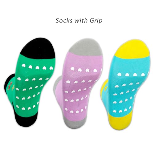 Looney Tunes Gripper Socks for Women - Bundle with 3 Pairs of Non-Slip Ankle Socks Featuring Tweety Bird, Bugs Bunny, More Plus Stickers | Looney Tunes Apparel Gift Set for Teens, Girls3