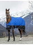 couverture impermeable cheval equi theme  EQUITHEME Couverture Aisance 1200D - 50G - Couleurs - Bleu/Noir, Taille Couvertures - 6.6