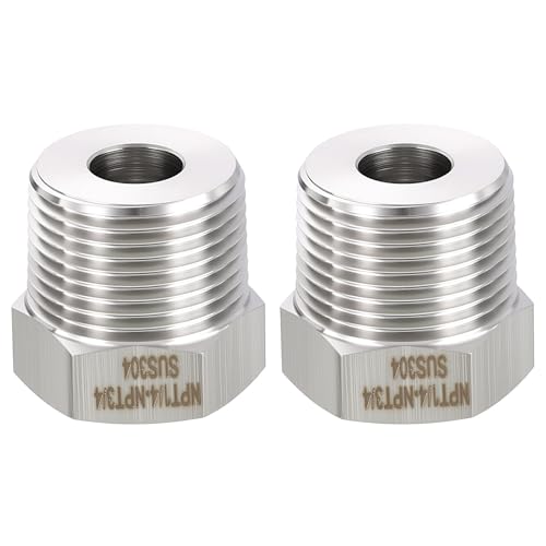 METALLIXITY 2PCS 3/4" MNPT x 1/4" FNPT Thread SUS304 Hex Bushing Extension