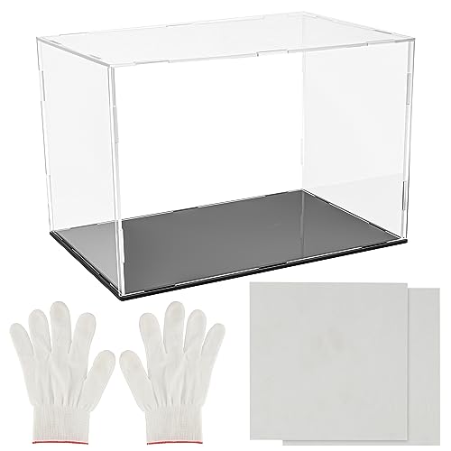 Belle Vous Vitrina Expositora Rectangular de Metacrilato Transparente - Caja Expositor de 30 x 20 x 20 cm para Exhibicion de Acrilico a Prueba de Polvo para Colecciones