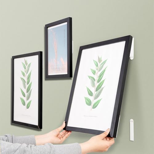 Voyoo 72 Streifen (36 Paare) Bild hängende Streifen Heavy Duty, keine Nägel Fotorahmen Aufkleber, für glatte Oberflächen wie Glas, Metall (16 x 70mm)