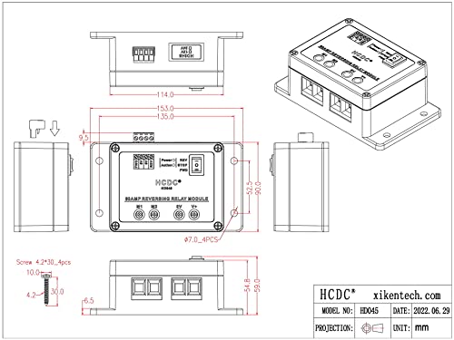 Dc12V 80 Amp Forward And Reverse Relay Module For Motor/Linear Actuator, Reversing Relay Module #TOP4