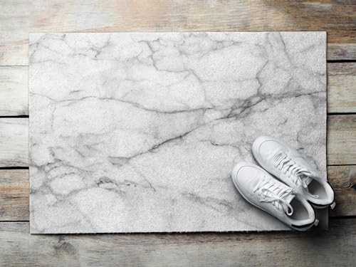 Paillasson extérieur antidérapant et essuie-glace Tulup 60x40 cm marbre gris - 3