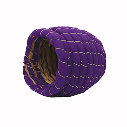 Nichoir pour oiseaux en paille violette pour cage et intérieur