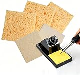 6 Pack High Temperature Resistant Soldering Iron Sponge, Thick Compressed Desoldering Cleaning Sponge for Welding Soldering Tip Cleaning