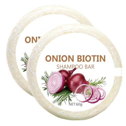 Teegxddy 2 Piezas Jabón de Champú de Cebolla Regulador del Pelo Graso | Antioxidante con Efecto Anticaída que Revitaliza y Purifica | Aporta Fuerza, Volumen y Brillo | Todo Tipo de Cabellos | 60g