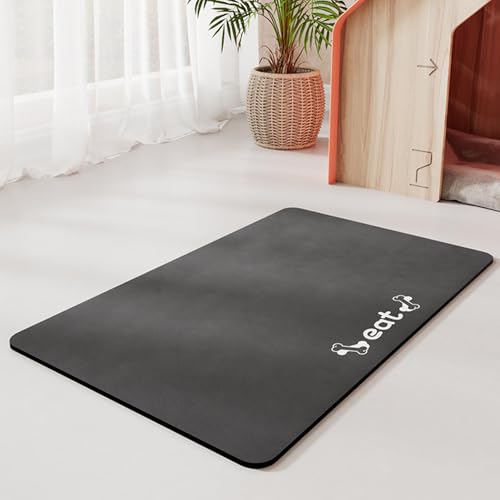 Tapis pour gamelles de nourriture absorbant et imperméable lavable