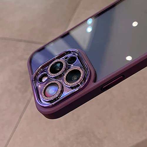Coque rigide transparente pour iPhone 12 housse antichoc caméra noire