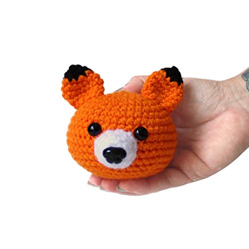 Geekirumi! handmade crochet amigurumi fox stress ball - Squeeze toy anti stress & anxiety therapy Geekirumi! handmade crochet amigurumi fox stress ball - Squeeze toy anti stress & anxiety therapy