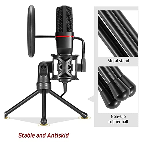Microphone de studio 3.5mm avec trépied : la solution pour un son net sur PC
