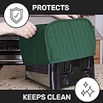 RITZ-Polyester-Cotton-Quilted-Four-Slice-Toaster-Appliance-Cover-Dust-and-Fingerprint-Protection-Machine-Washable-Dark-Green