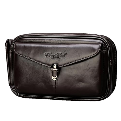Image of Leather Clutch Purse Wallet Men Wrist Bag