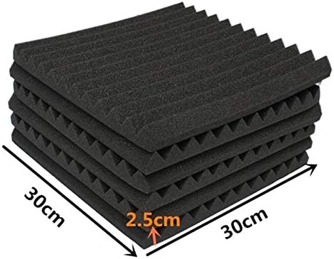 Miniatura 4 de 12 piezas de espuma de aislamiento acústico de estudio de espuma de estudio cuñas de espuma de 1 x 12 x 12 pulgadas panel de tratamiento de