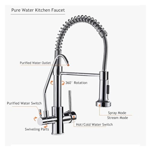 Robinet de mélange noir pour eau potable pure mitigeur de cuisine 360 - 3