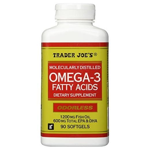Trader Joe's Omega-3 Fatty Acids 1200mg Fish Oil, 90softgels, Odorless