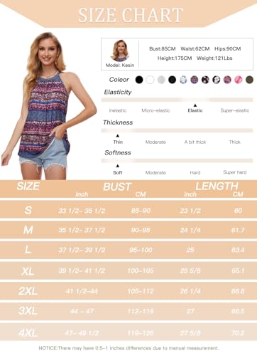 Image of Women Halter Tank Top with Built in Bra Flowy Sleevless Padded Camisole Loose Fit Summer Shirt Top S-3XL