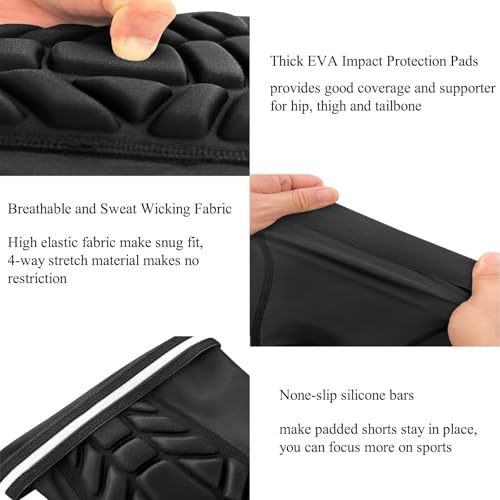 Short de compression rembourré homme pour éviter les chocs aux hanches