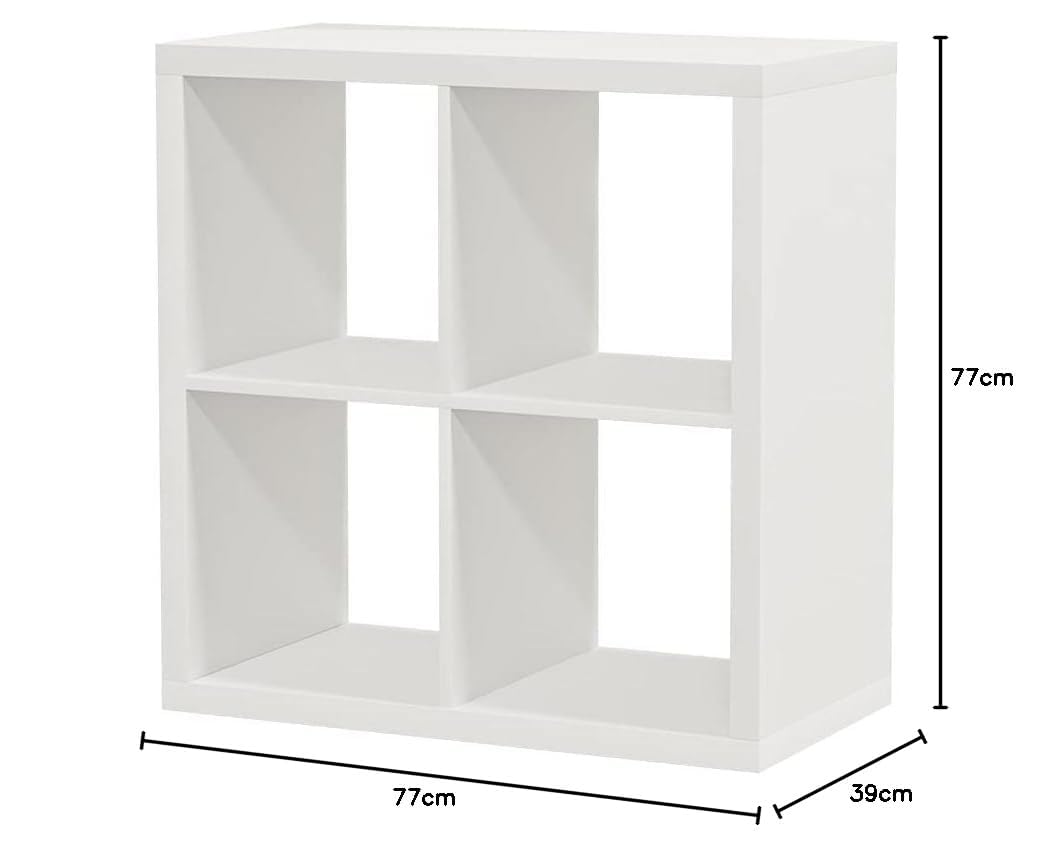 IKEA Kallax Estantería para Libros, estantería de Pared, Separador de Espacios, Color Blanco (77 x 77 cm)