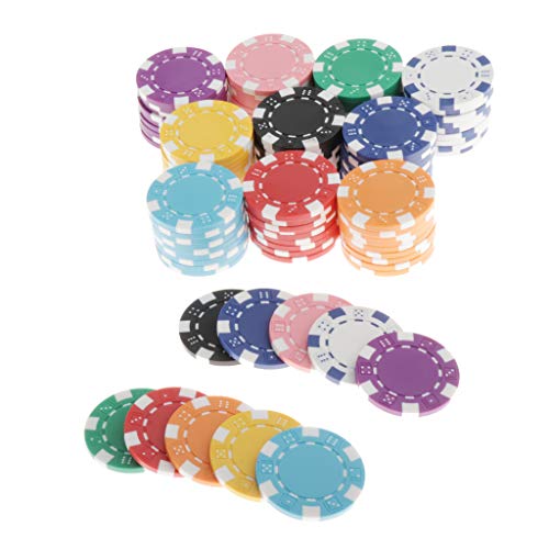 Tongina 100 Bulk Multicolor Supply Blank Chips Poker Chips Set Party Accessories - Thumbnail 3