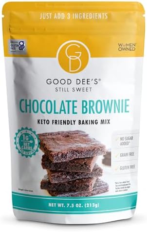 Good Dee's Chocolate Brownie Mix | Keto Baking Mix | Sugar-Free, Gluten-Free, Grain-Free, Nut-Free, Soy-Free & Low Carb Baking Mix | Diabetic, Atkins & WW Friendly (Pack of 1)