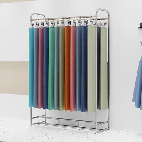 Expositor de muestras de tela resistente de pie para bufandas y ropa interior 2