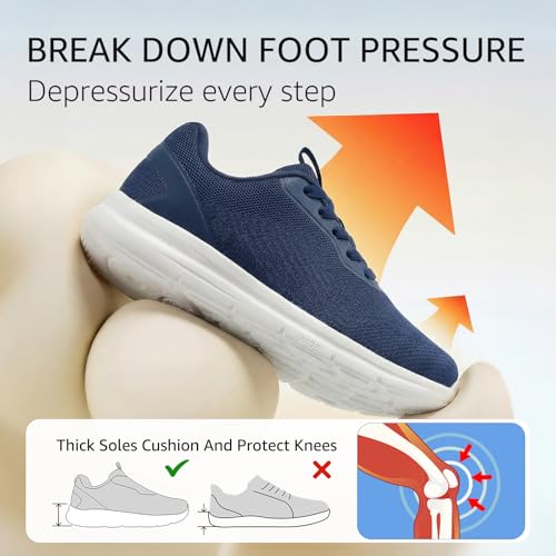 Image of Women Wide Toe Commute Walking Shoes Lace Up Size 6-11 US