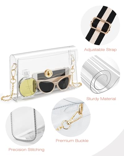 Clear Purse for Women, Clear Bag for Stadium Events, Crossbody Bag Stadium Approved for Sports Concerts Outfits3